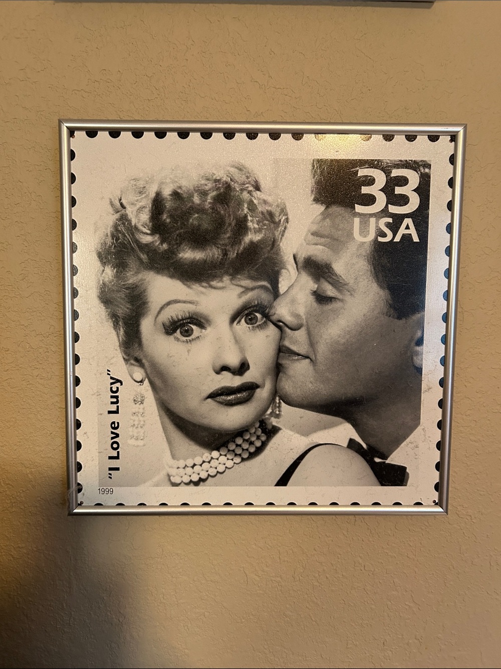 Classic Black & White Stamp Art Wall Print - Vintage